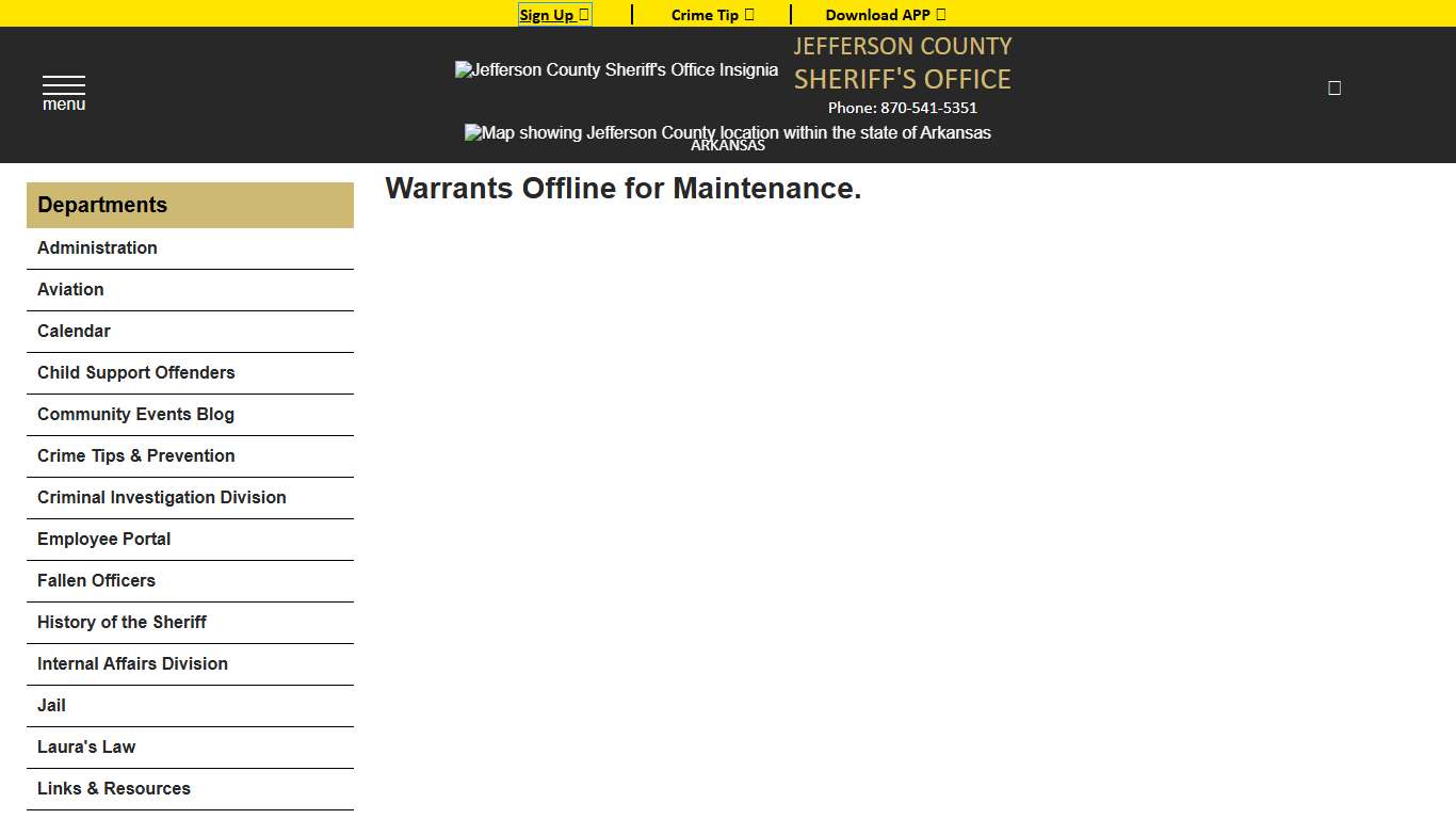 Warrants - Warrant Date - Descending - Jefferson County Sheriff AR